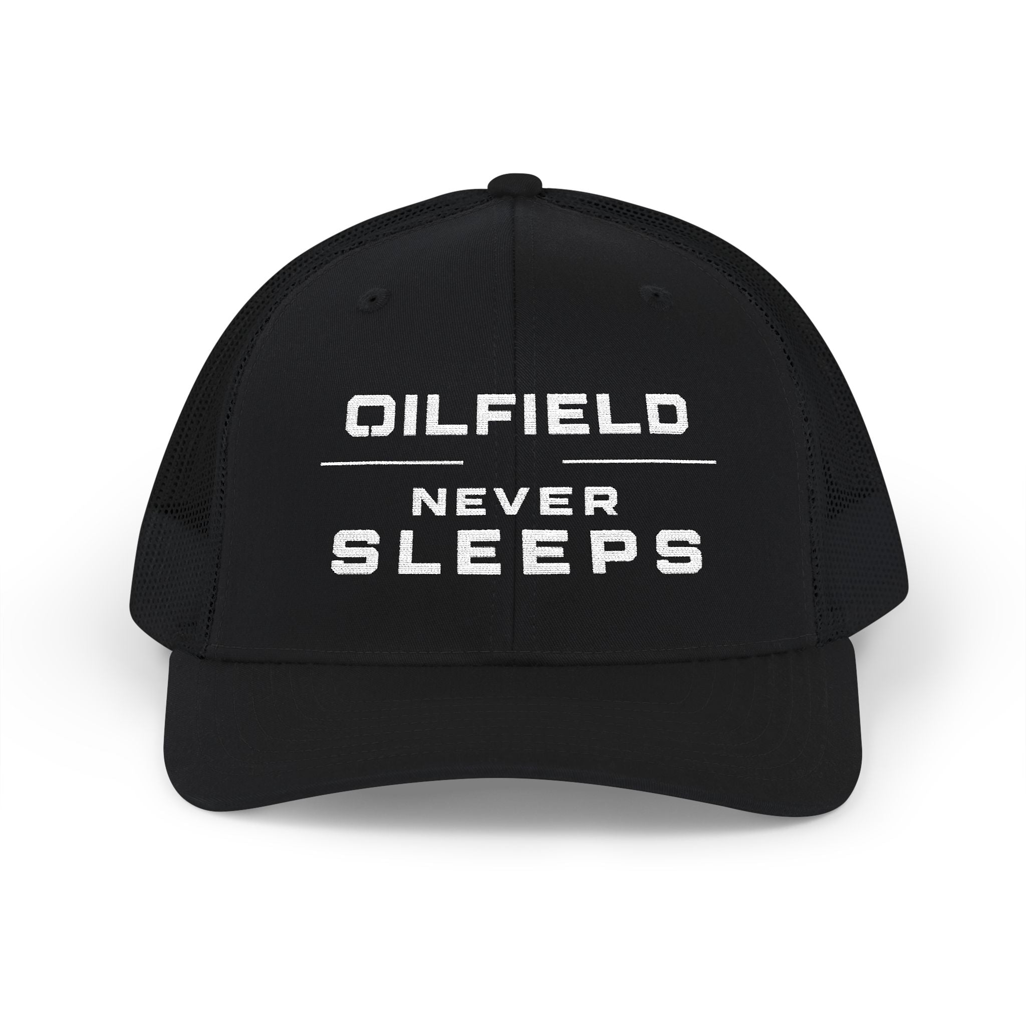 OILNIX Oilfield Never Sleeps Snapback Trucker Hat
