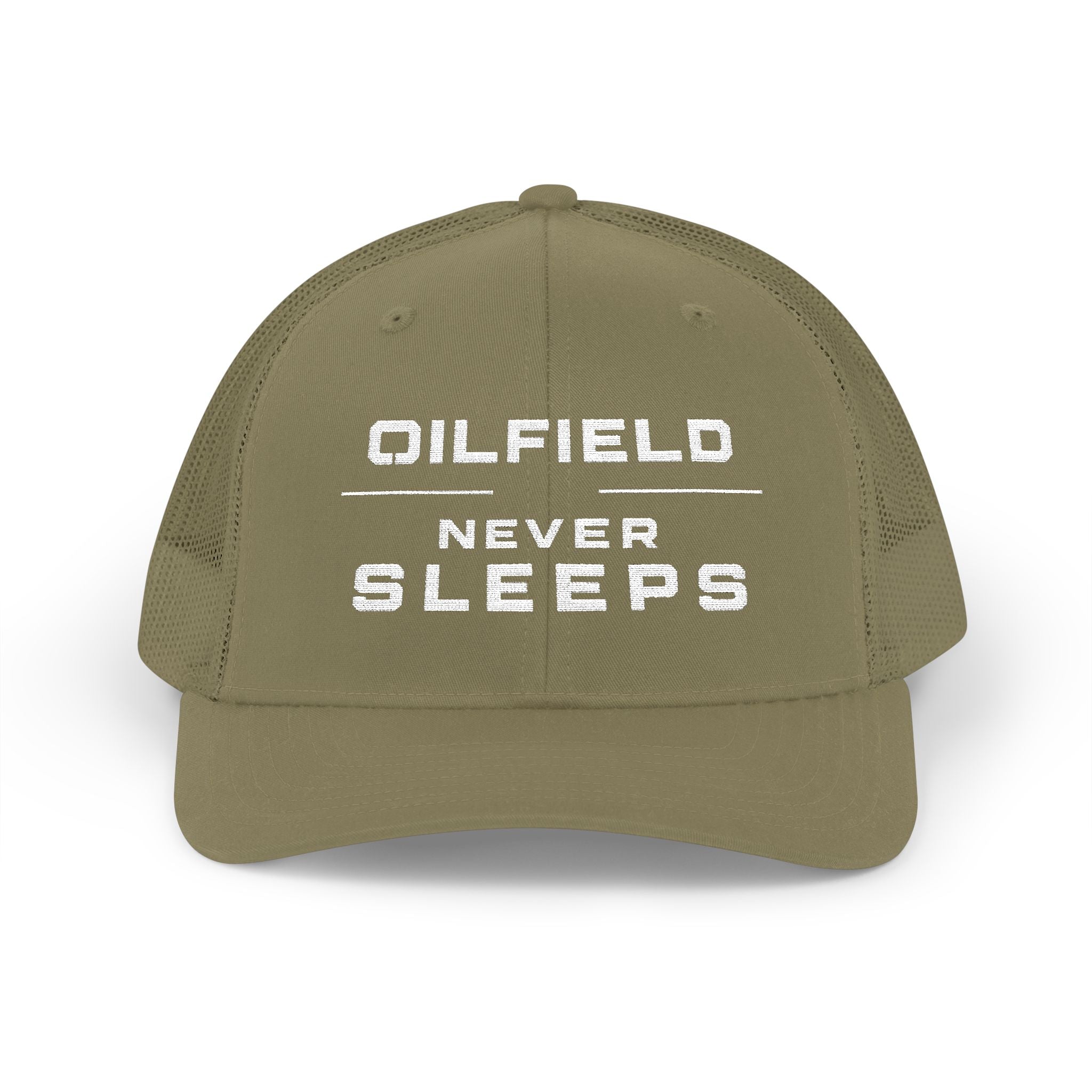 OILNIX Oilfield Never Sleeps Snapback Trucker Hat