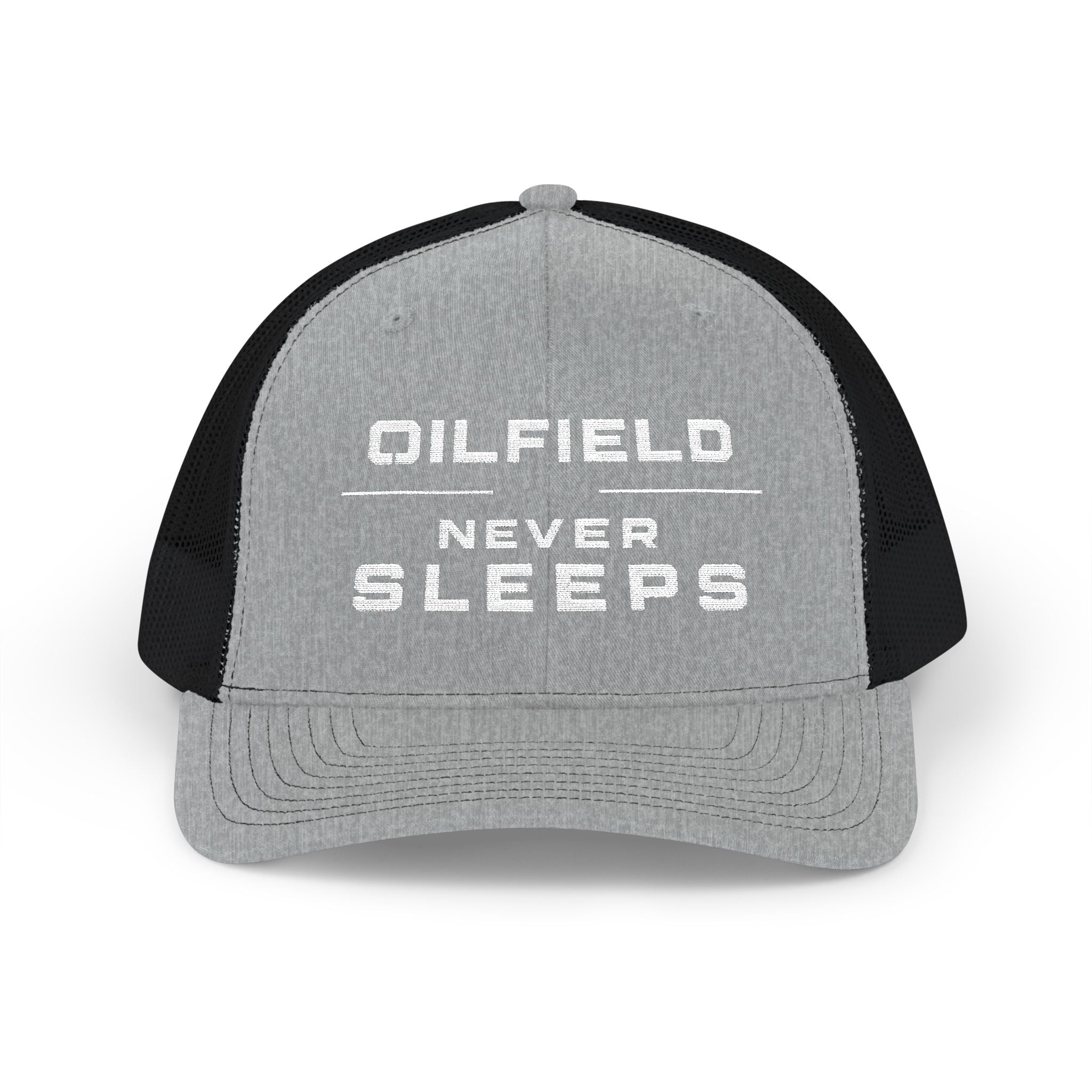 OILNIX Oilfield Never Sleeps Snapback Trucker Hat
